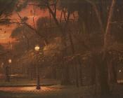 米哈伊 穆卡西斯 : Park Monceau at Night